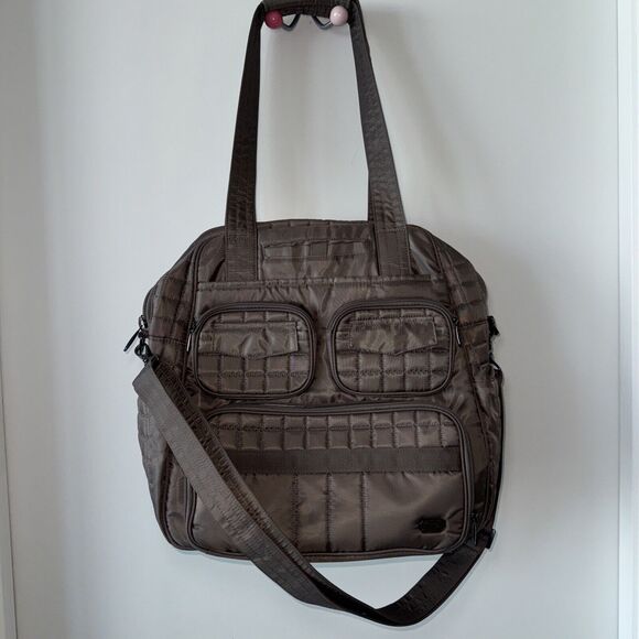 LARGE Lug Puddle Jumper LE Tote Bag Handbag Travel Crossbody Carryon Steel Grey - Picture 15 of 15